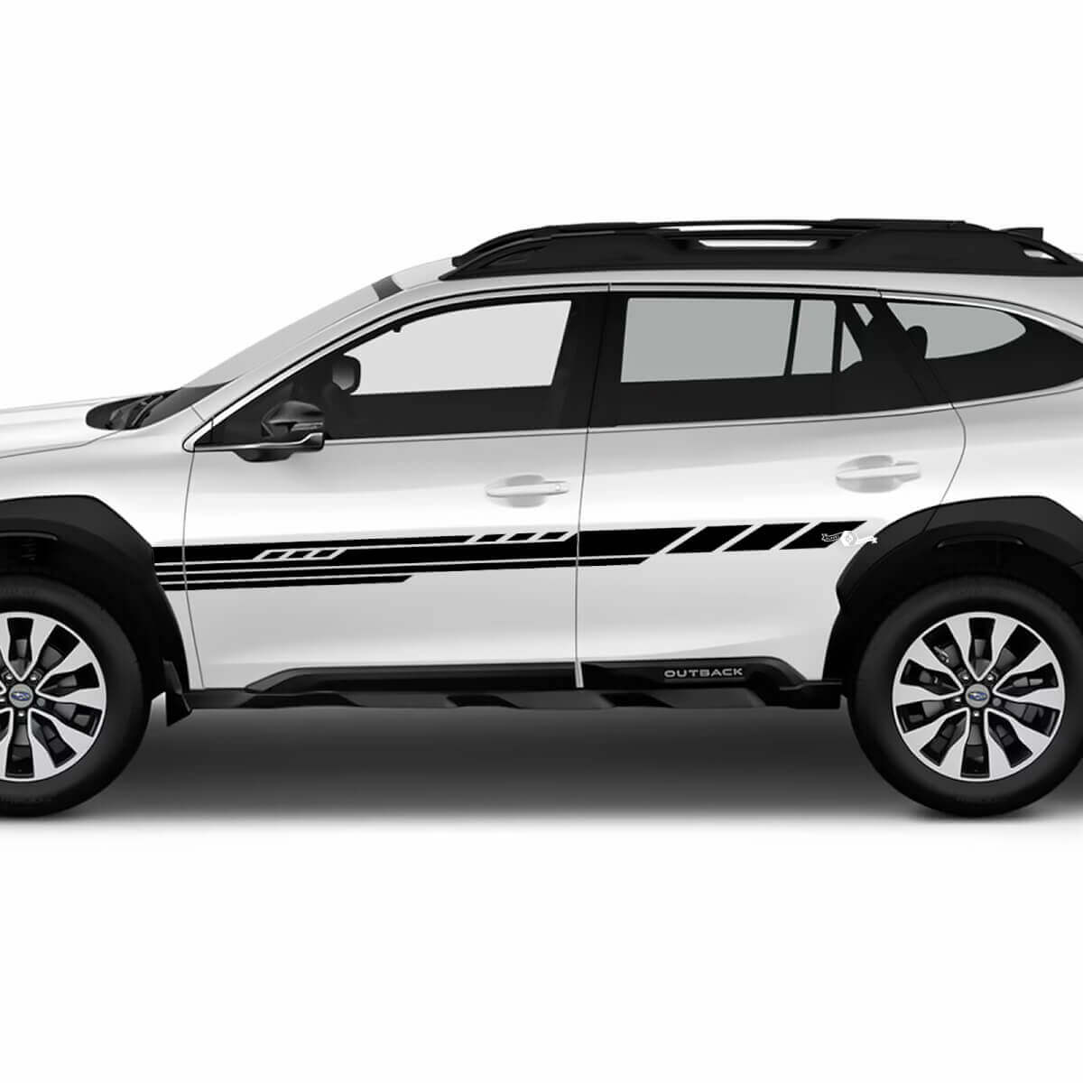 Side Doors Modern Stripes Vinyl Sticker Decal Graphic for Suba Outback
