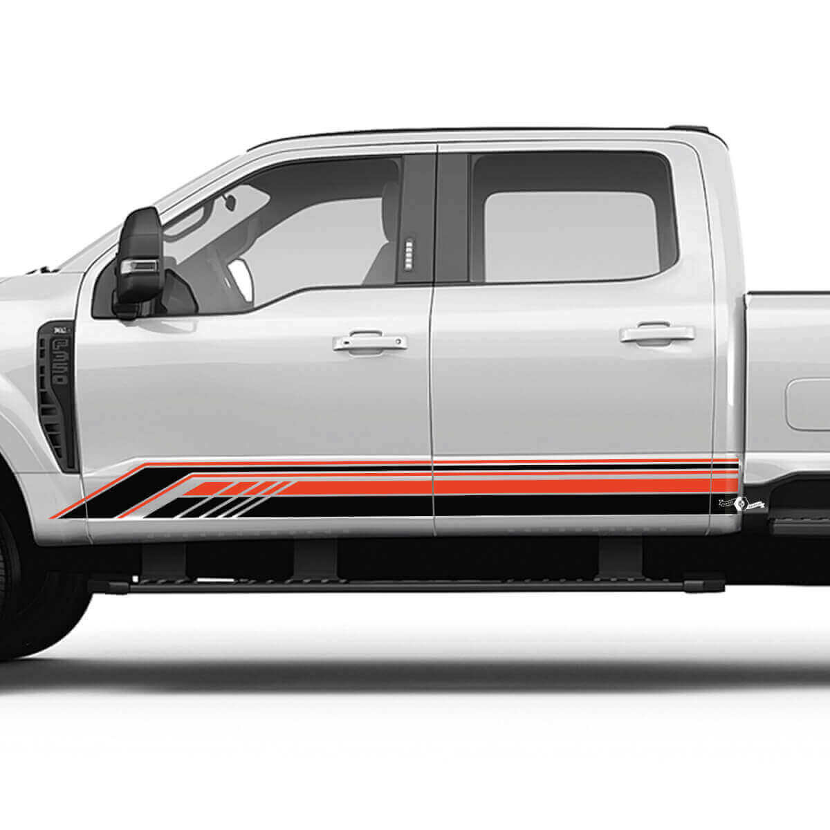 Decorated Rocker Panel Stripes Vinyl Decal Kit for Musclecar F-Series Trucks