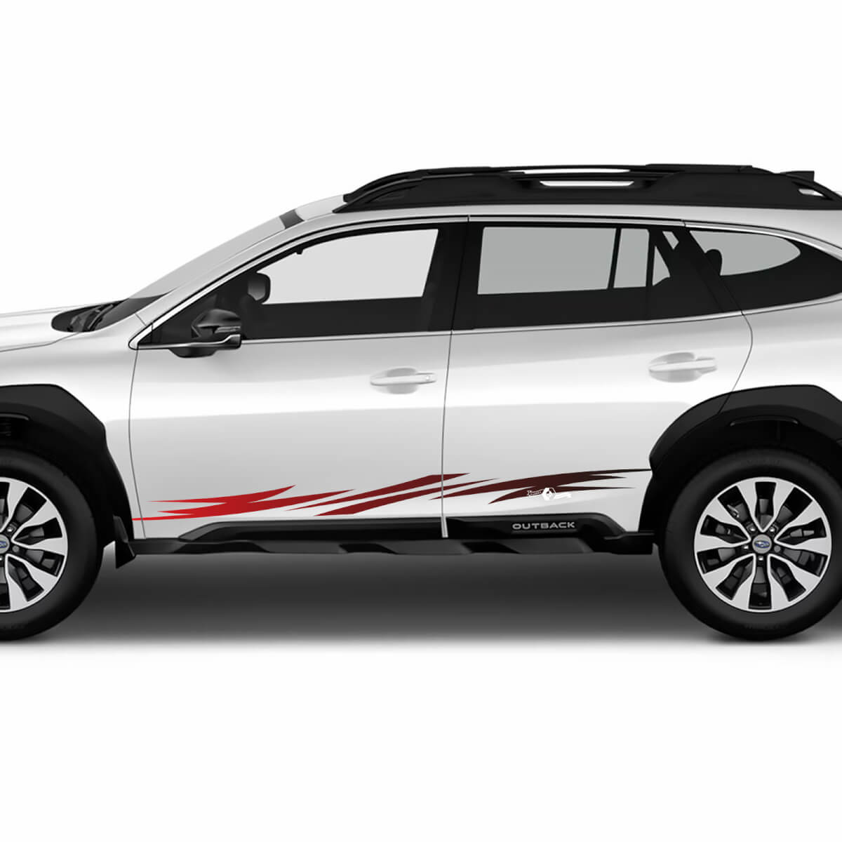 Side Stripes Gradient Vinyl Decal - Sporty Graphic Sticker fit Suba Outback

