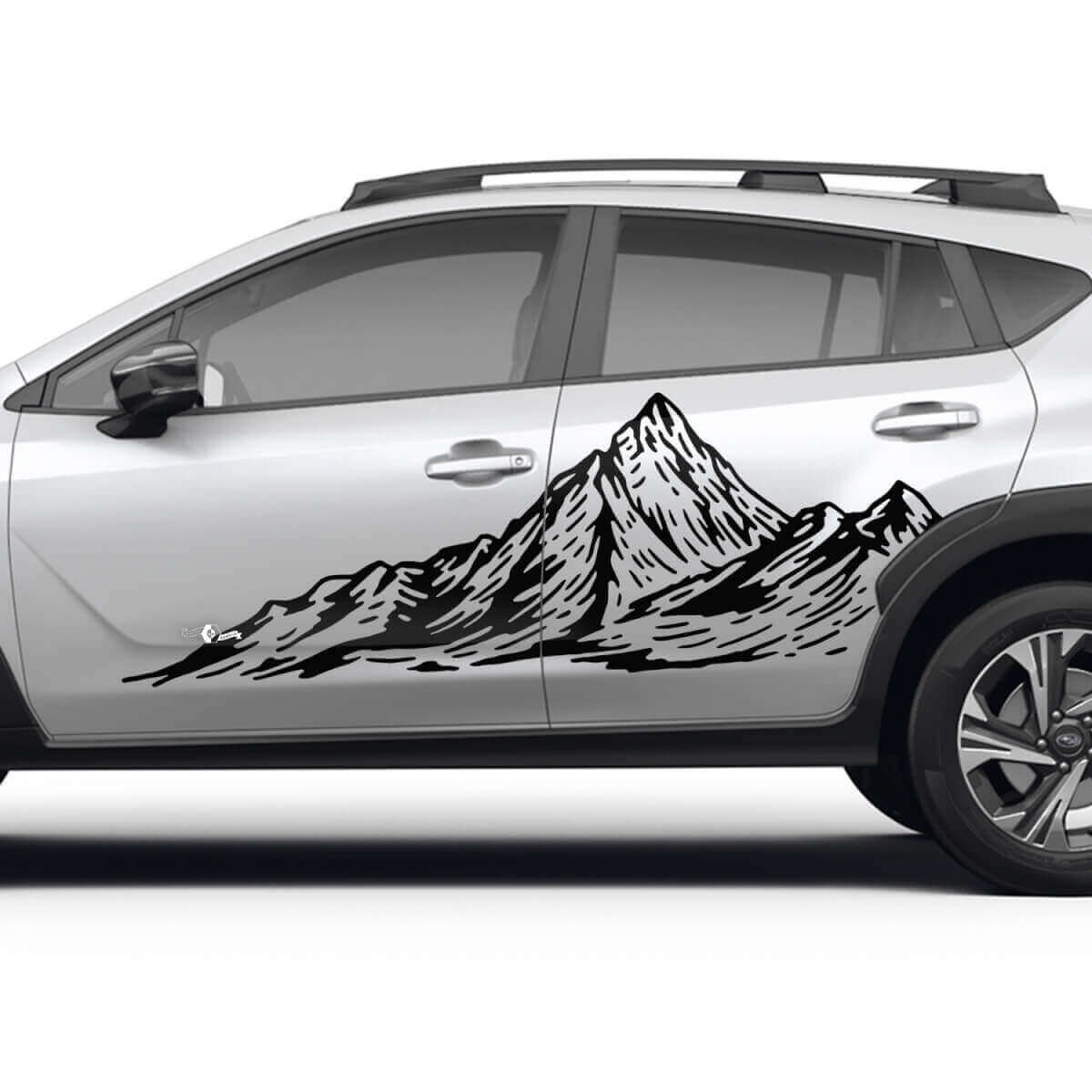 Paysage Montagnes Stickers Vinyle Pour Portes Latérales pour Subaru