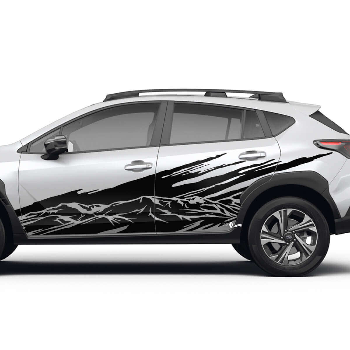 Paysage Montagnes Splash Portes Latérales Autocollant Vinyle Décalcomanie pour Subaru