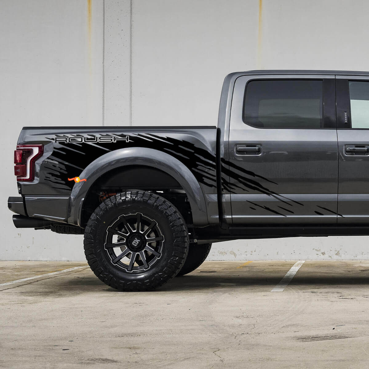 Side Bedside Splash Sticker Decal Graphic fit to Musclecar truck power truck Roush Package 2
