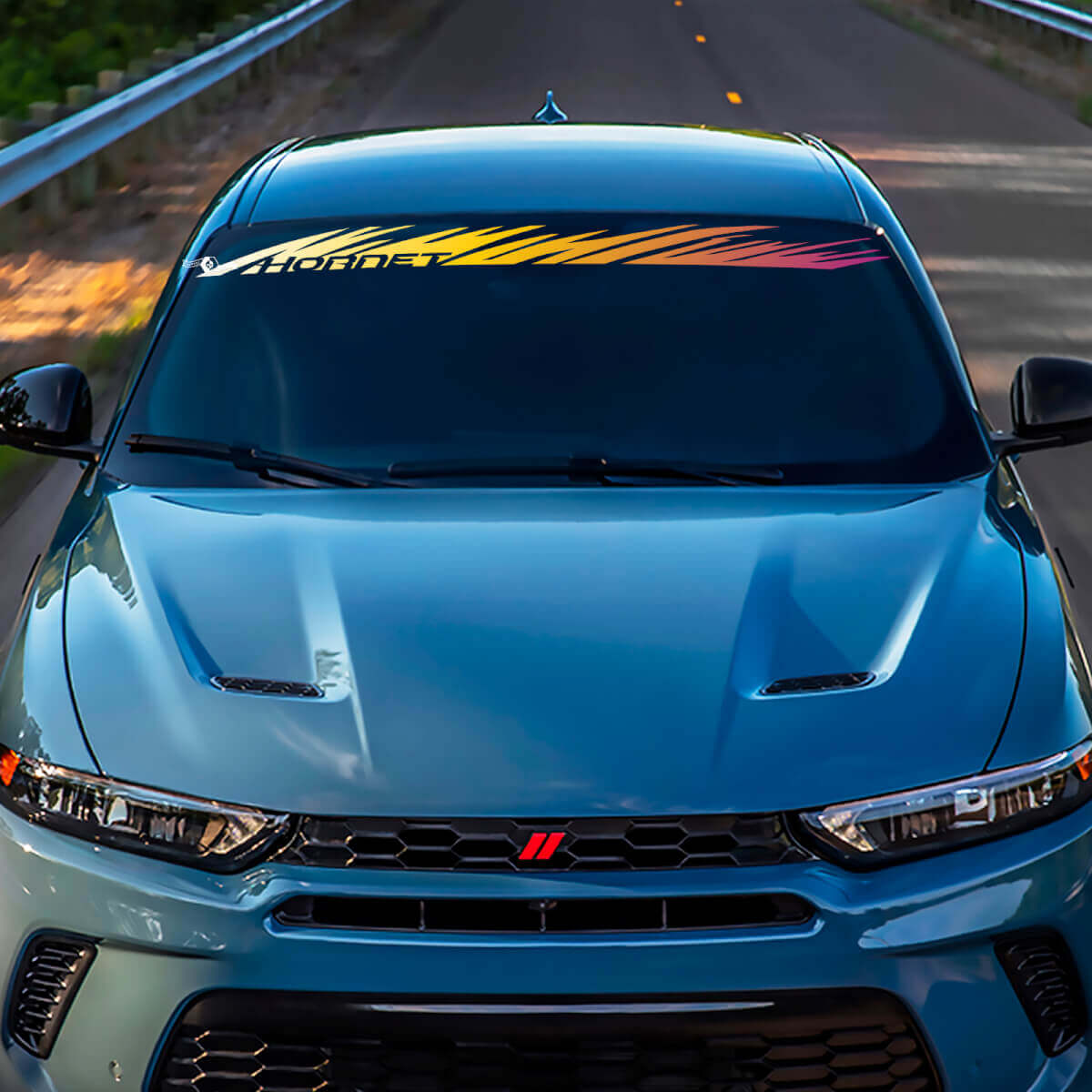 Windshield Color Banner Decal Sticker - Custom Vinyl Graphics fit to Dodge Hornet
