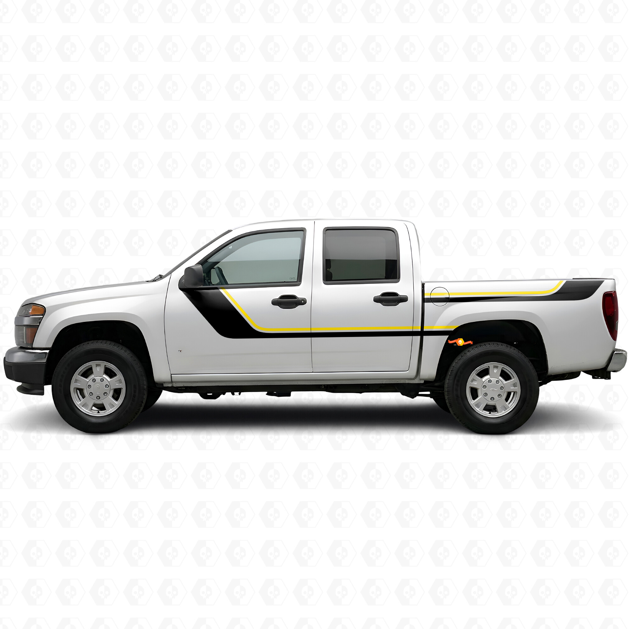Sweeping Upper Accent Door & Bedside Vinyl Stripes for Chevrolet Colorado 1st Gen 2004-2012