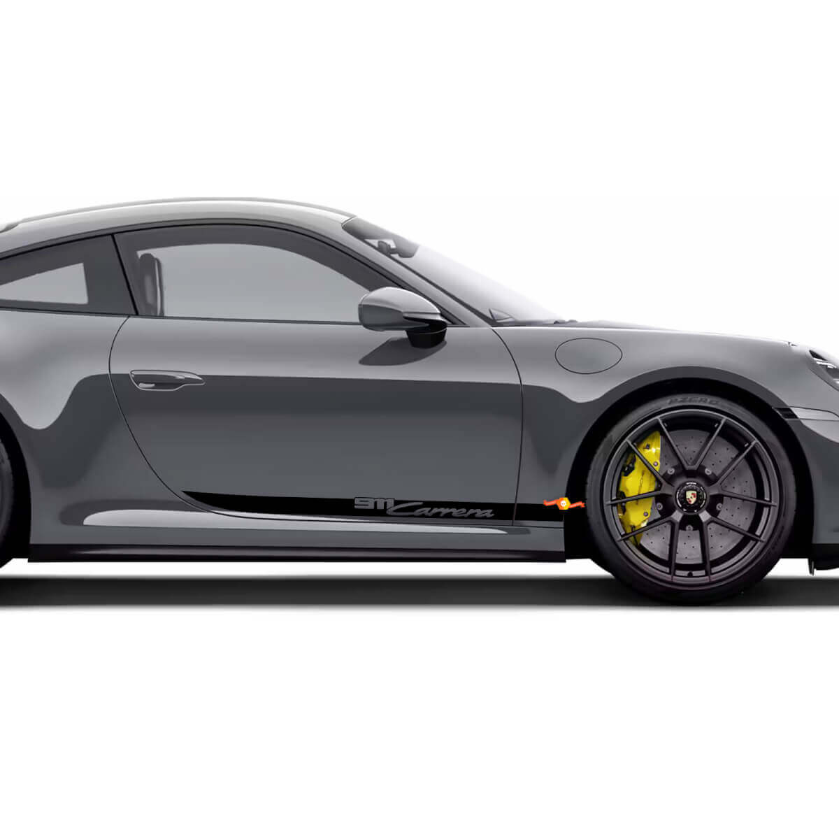911 Carrera Lettering Side Stripes Vinyl Decal Kit for Porsche 911