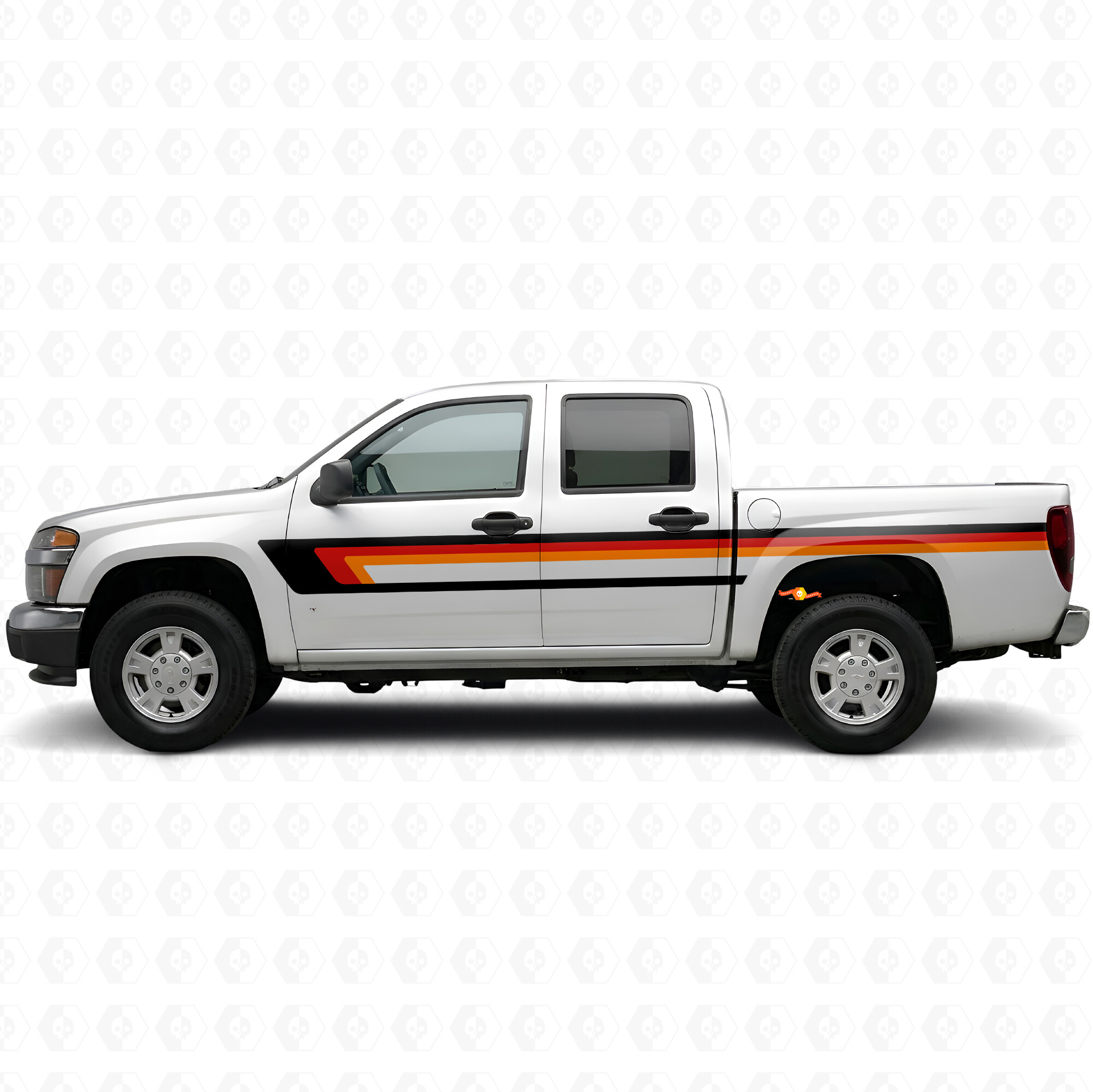 Retro Upper Beltline Door & Bedside Vinyl Stripes for Chevrolet Colorado 1st Gen 2004-2012
