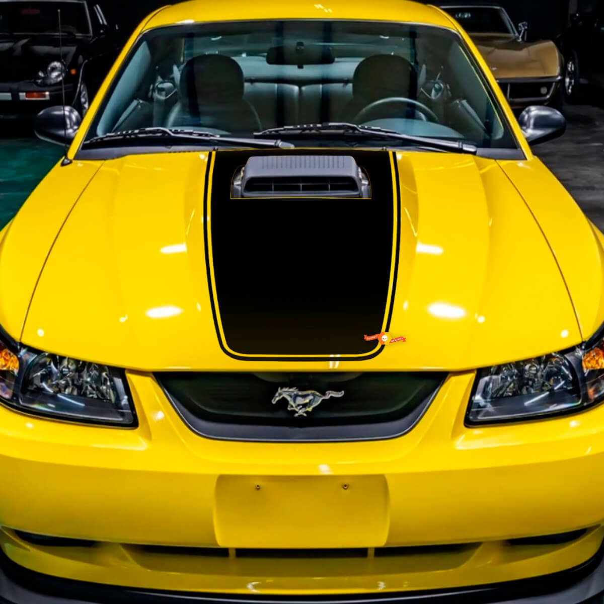 Ford Mustang Mach 1 Hood Decal Car Vinyl Sticker
