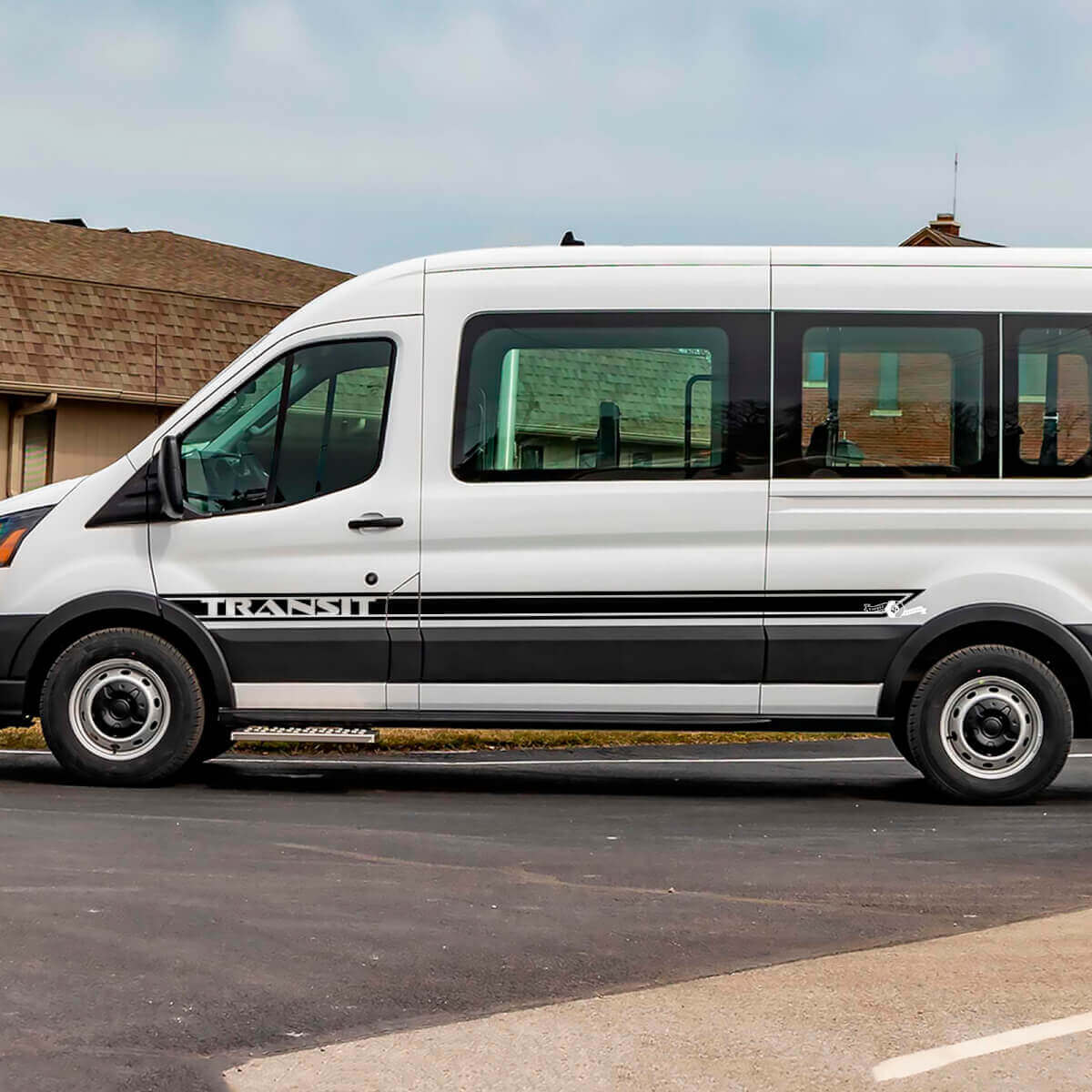 Transit Letter Line Side Stripes Vinyl Decals for Musclecar Transit