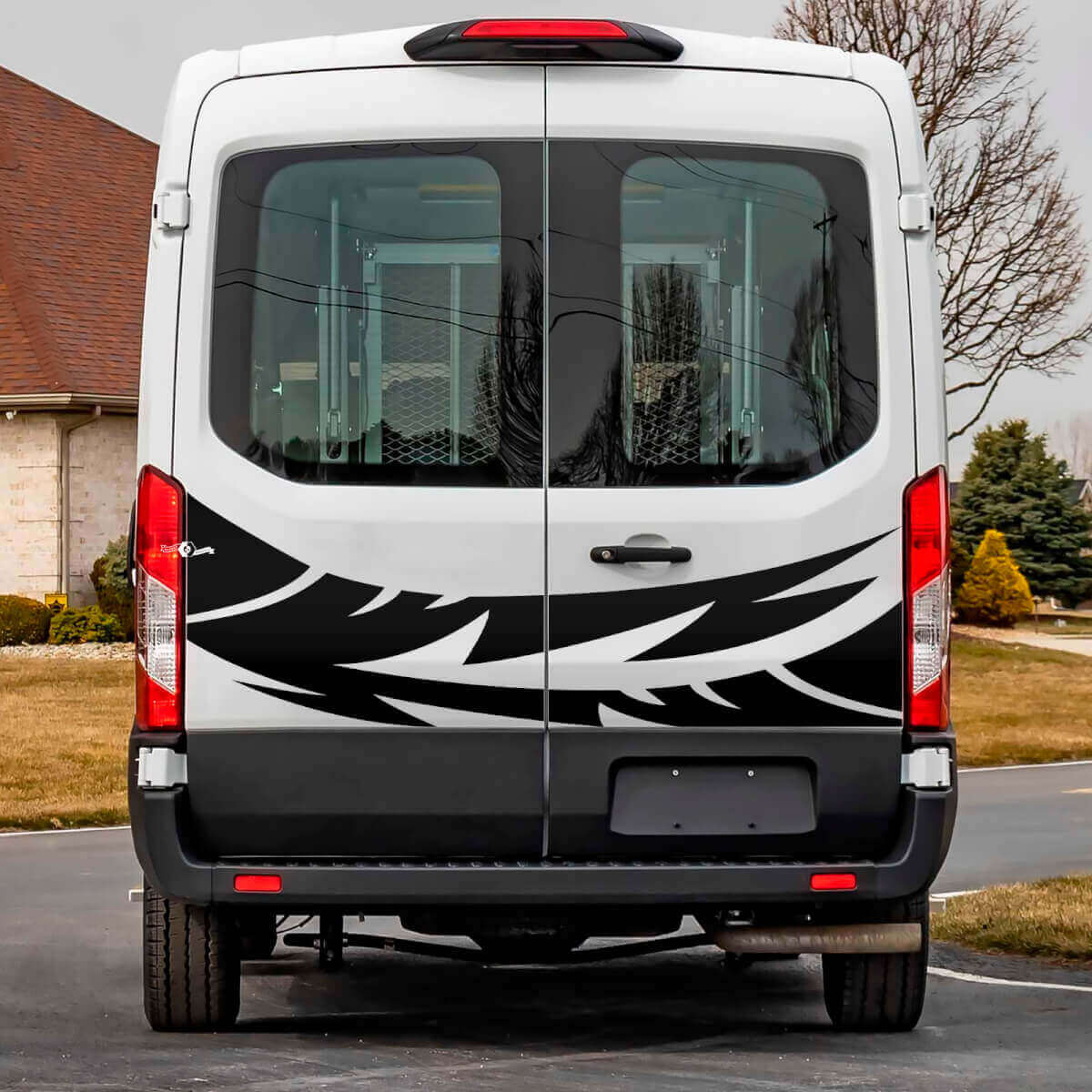 Abstract Graphics Rear Doors Vinyl Decal Sticker 3 for Ford Transit