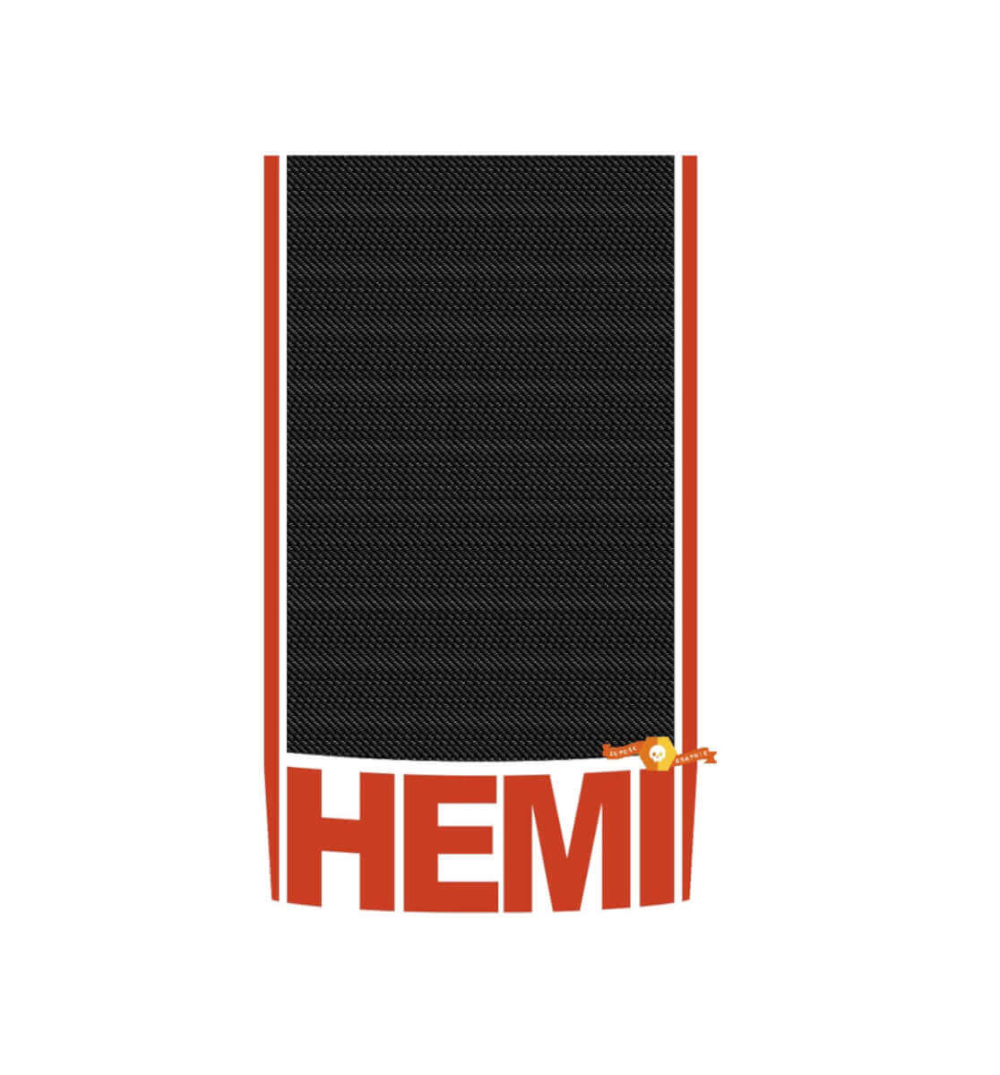 Hemi Carbon Vinyl Racing Hood Stripe Decal Sticker for Dodge Durango
