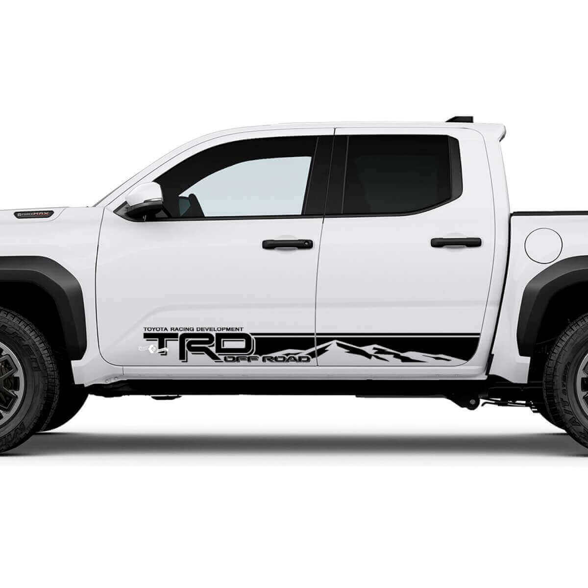 Autocraft TRD off Road Mountains Stripe Side Rocker Panel Decals Stickers for Toyota Tacoma 4th Gen
