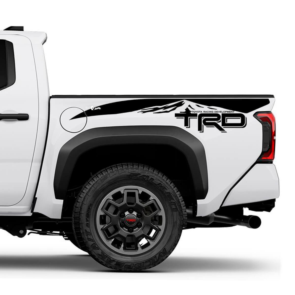 Autocollants Déco de Flanc de Plateau TRD off Road Mountains 2 pour Toyota Tacoma