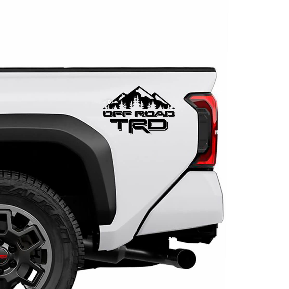 TRD Off Road Mountain Bedside Vinyl Decals for Toyota Trucks