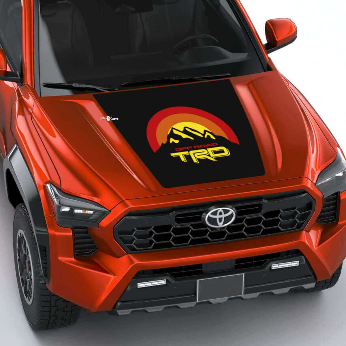 TRD Mountains Vintage Retro Stripes Bonnet Decal Sticker 3 for Toyota Tacoma 4th Gen