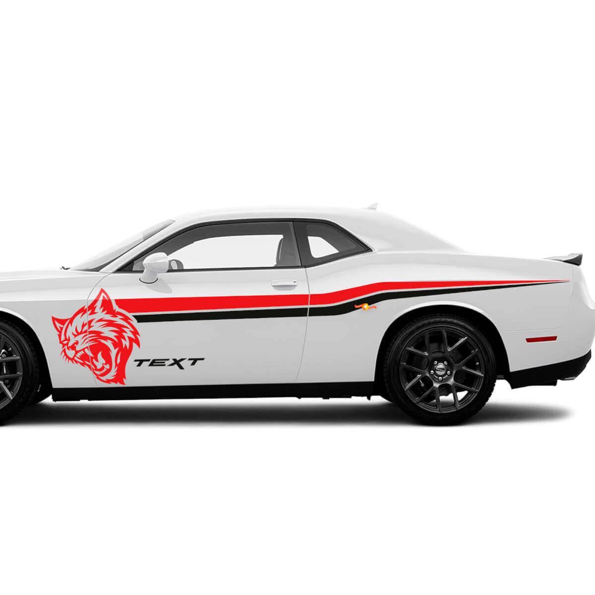 Wildcat Style Side Stripes Vinyl Decals Kit For Dodge Challenger Charger
