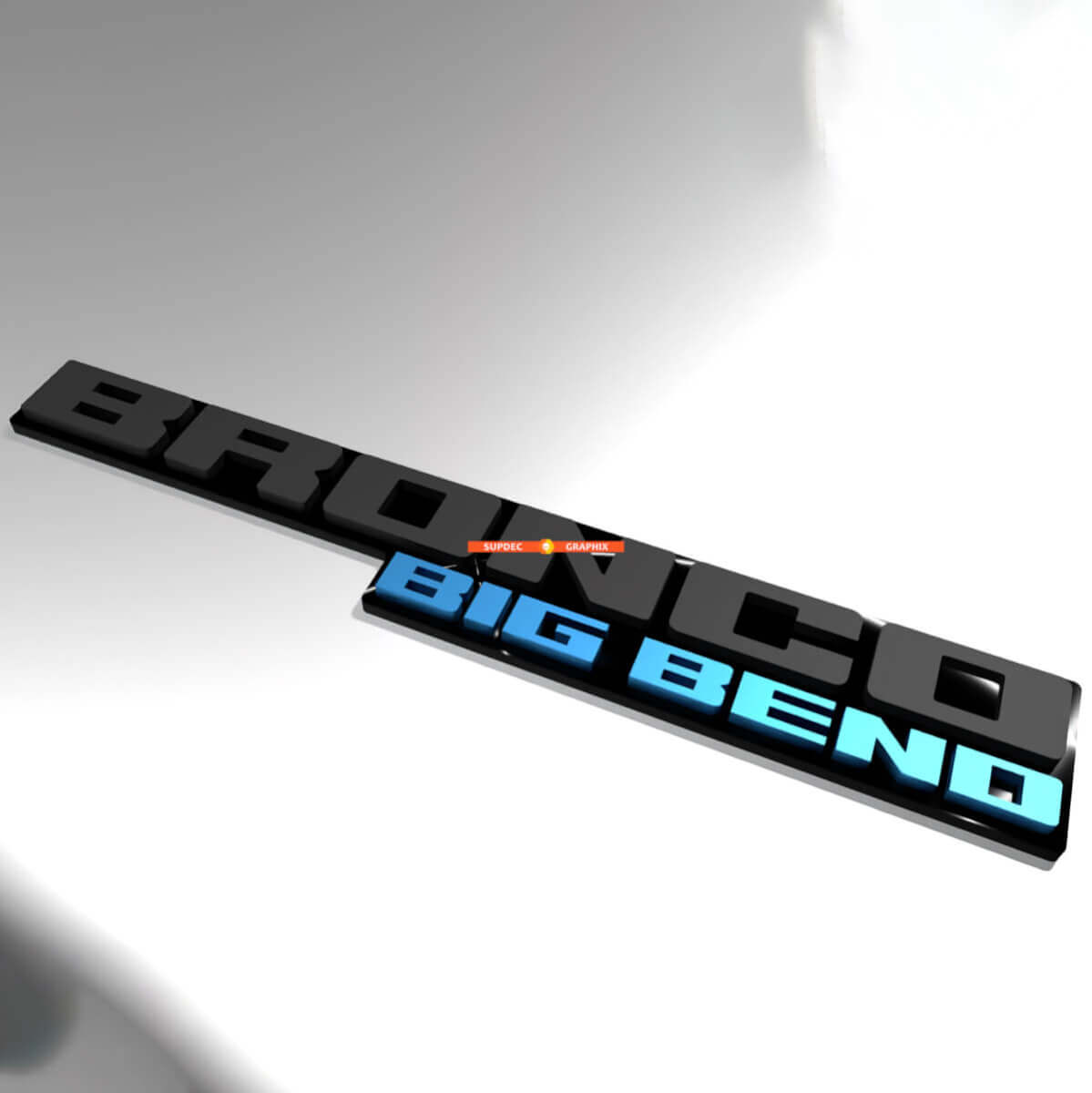 Fender Badges Tailgate Emblem Text 3D Badge for Ford Bronco Big Bend