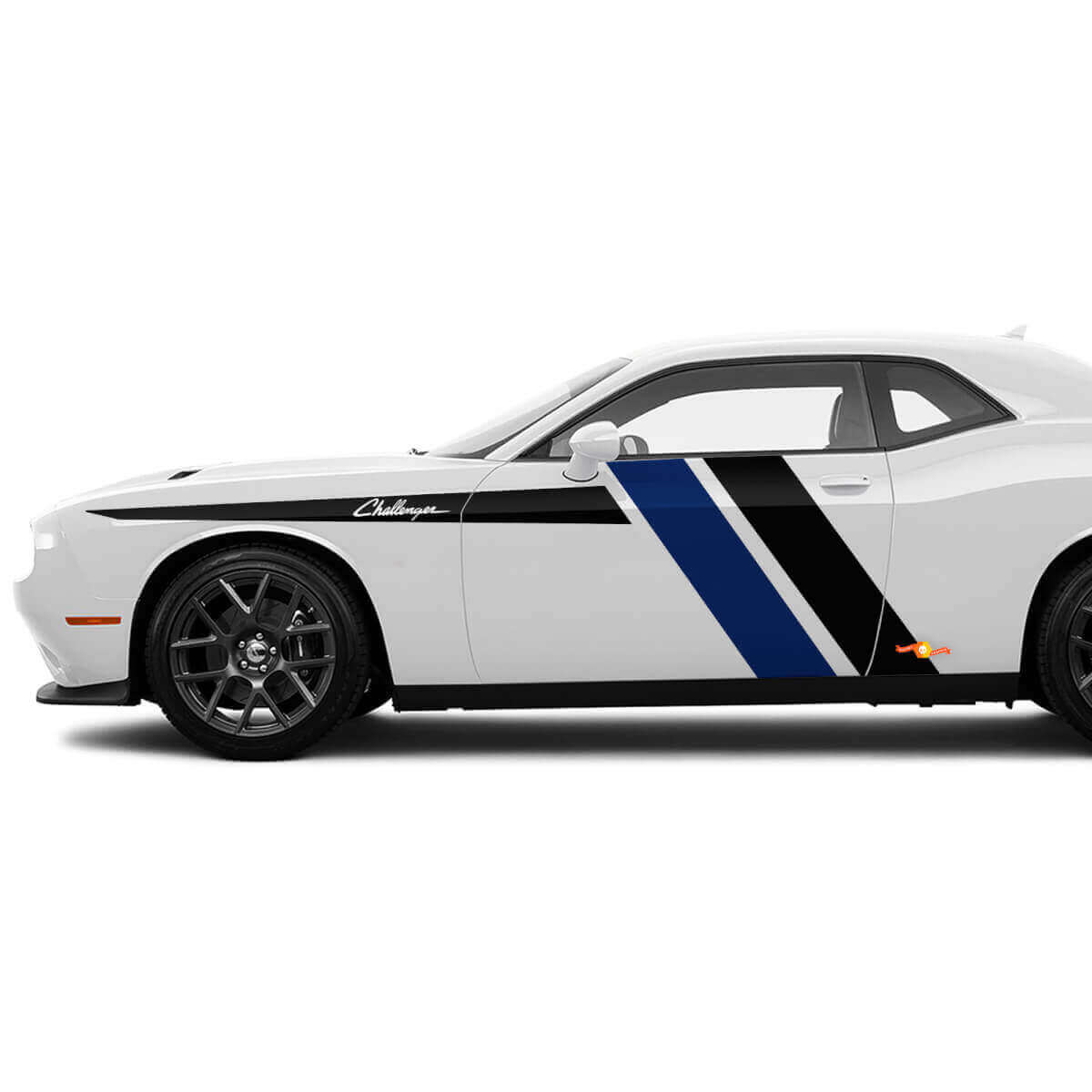 Two colours Side Stripes Accent Decals Stickers For Dodge Challenger
