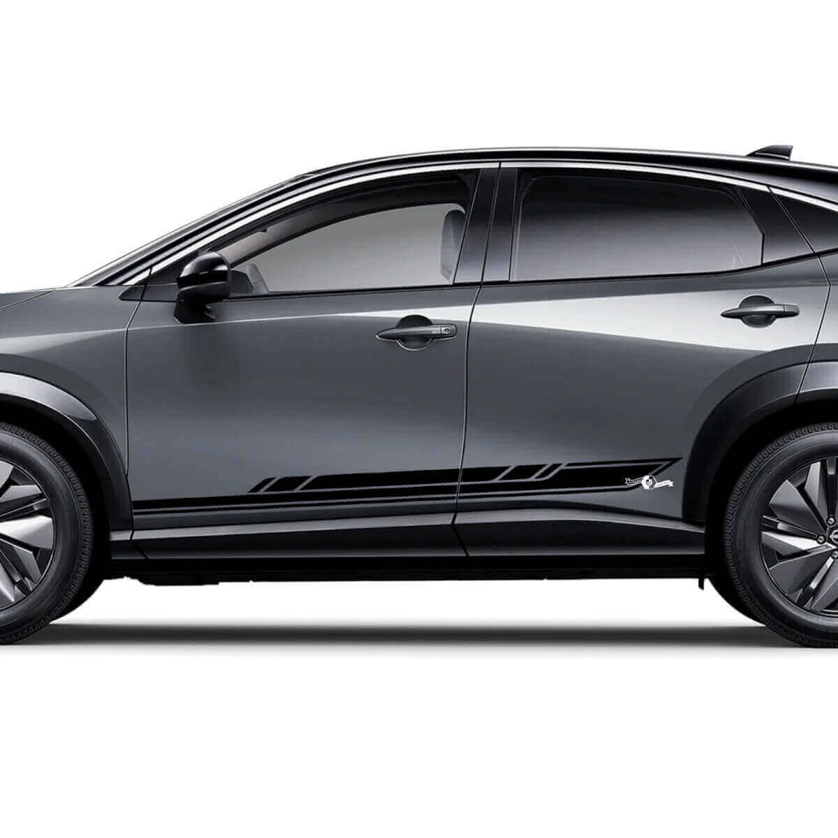 Geometric Sides Racing Accent Stripes Graphics Decal Kit for Nissan ARIYA