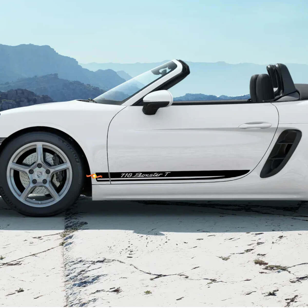 Porsche 718 Cayman Boxter T Side Stripes Kit Decal Sticker
