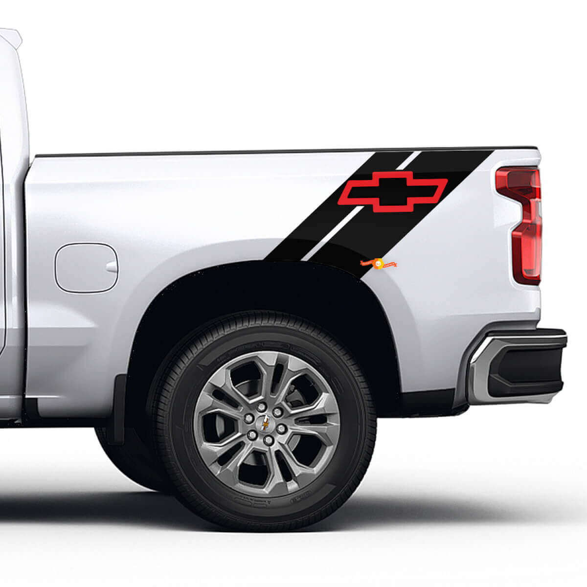 Side Bed Stripes off-road 4x4 Decals Stickers 2 colours for Chevrolet Bed
