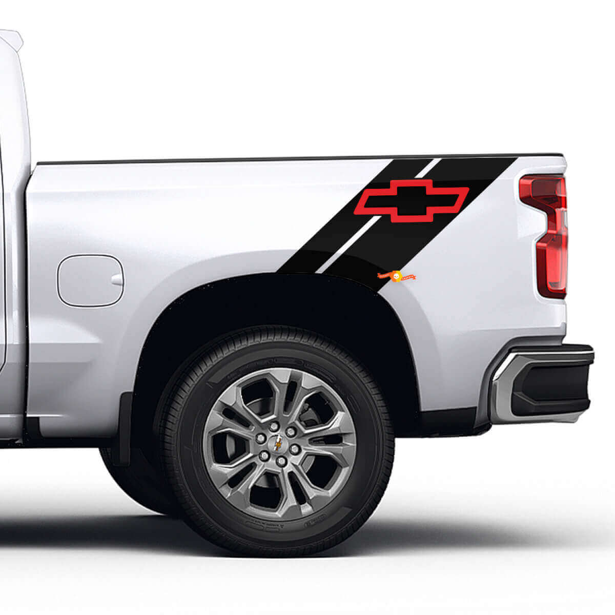Side Bed Stripes off-road 4x4 Decals Stickers 2 colours for Chevrolet Bed
