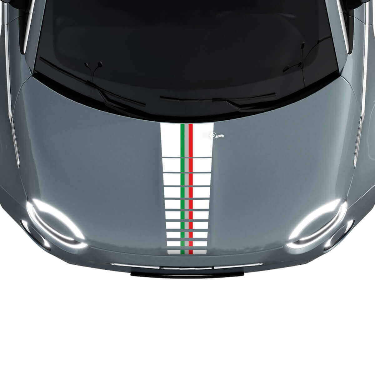 Italy Flag Stripes Bonnet Decal Sticker Graphics for Fiat 500