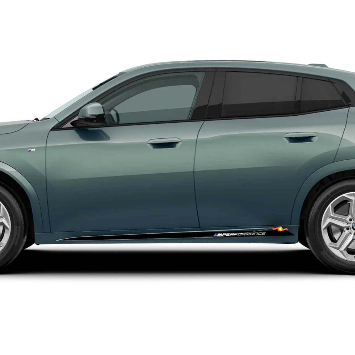 M Performance Style Side Skirt Stripe Vinyl Decals for BMW X2 U10