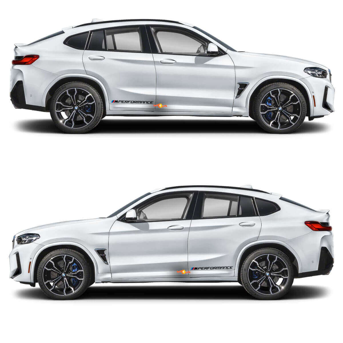 2x M Performance vinyl decal sticker for BMW X4M
