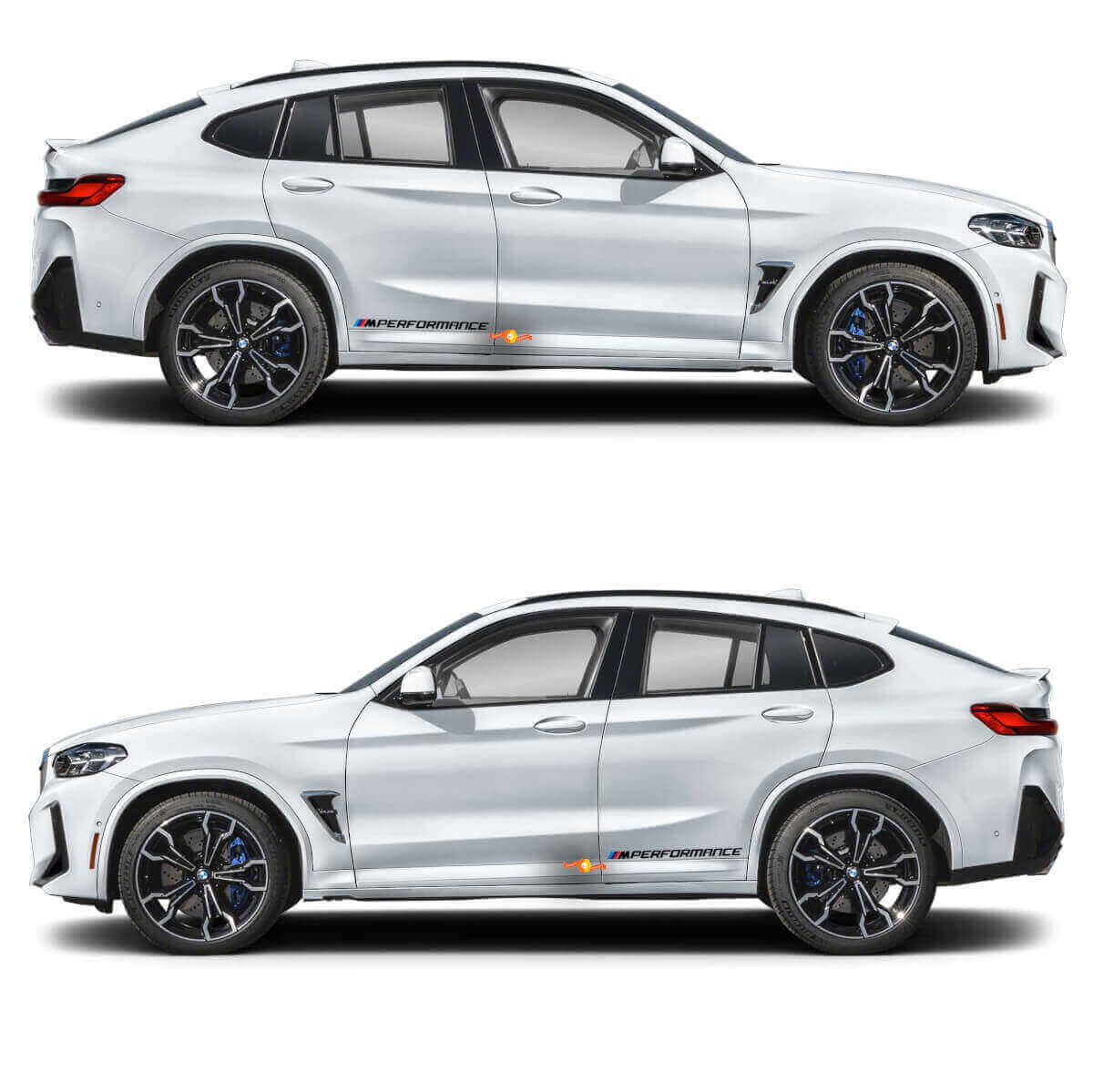 2x M Performance vinyl decal sticker for BMW X4M
