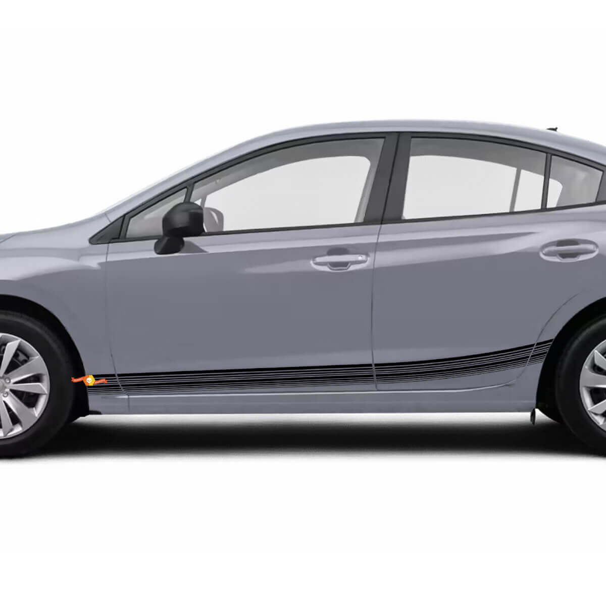 Pair Rocker Panel Side Skirt Vinyl Body Car Stripe Racing Vinyl Decal Sticker fit Suba Impreza
