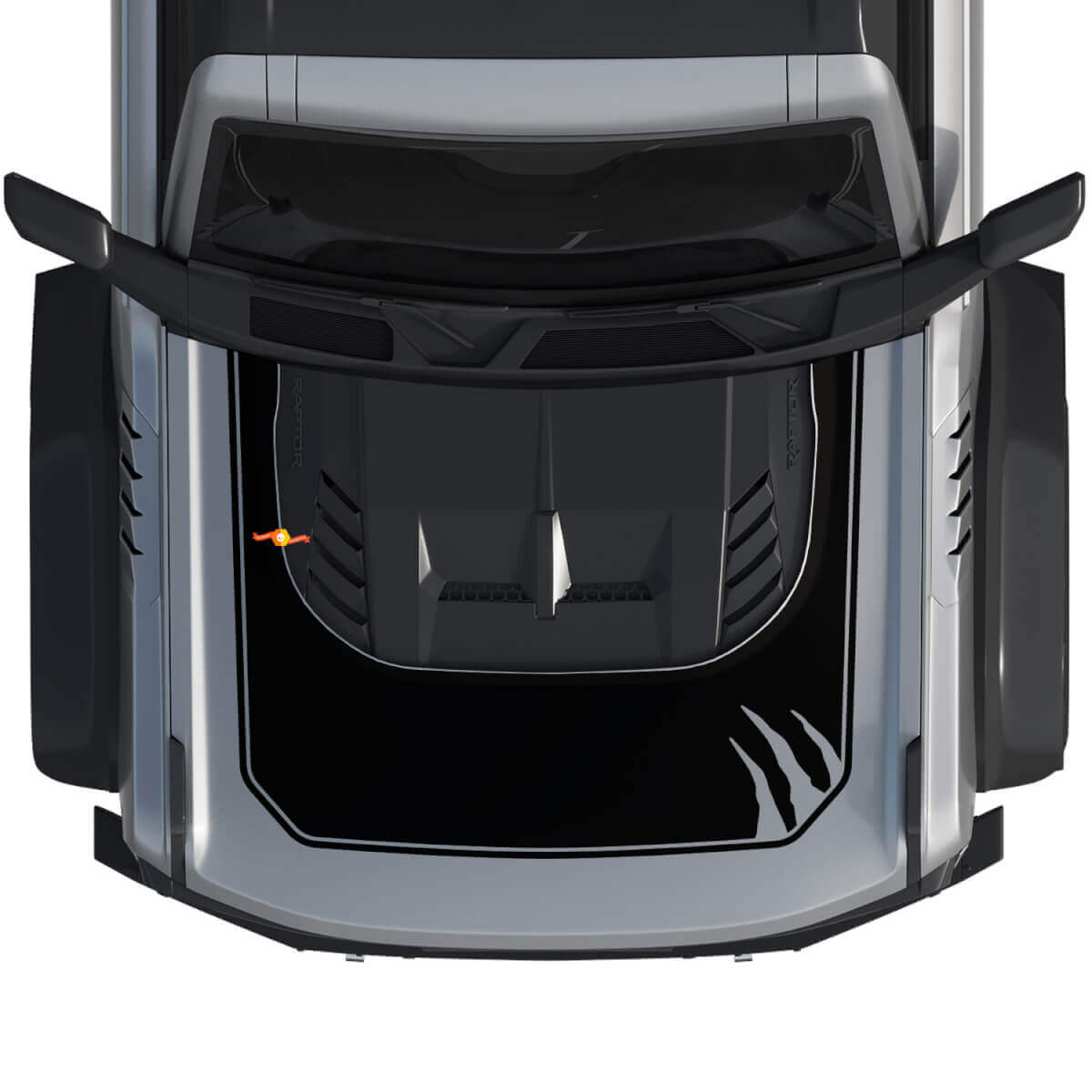 Hood Bronco Raptor claws Wrap Graphics Decal Sticker for Ford Bronco
