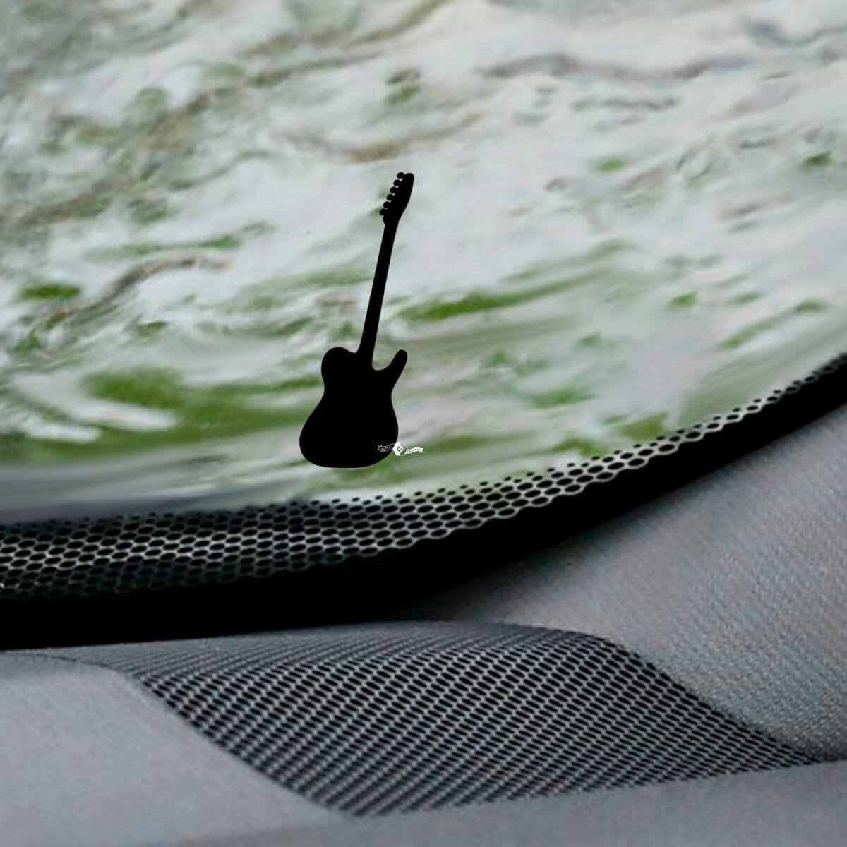 Guitar Jeep Wrangler Windshield Easter Egg Corner Decal - Custom Vinyl Graphic
