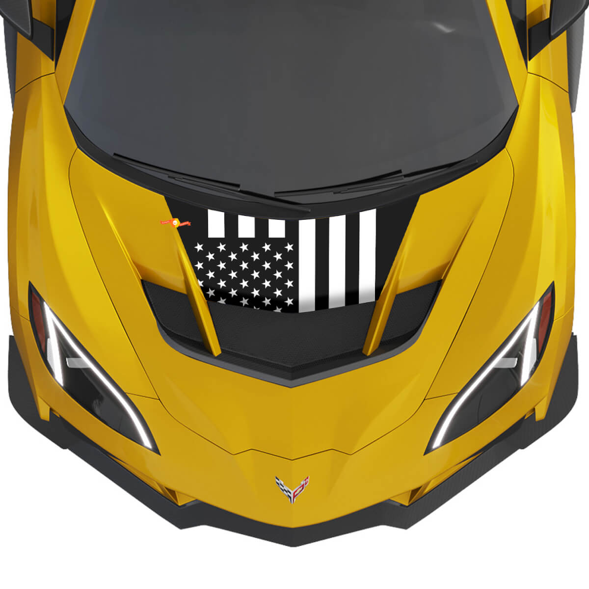 AUS Flag Hood 2 colours Vinyl Decal Sticker for Holden Chevrolet Corvette zr1
