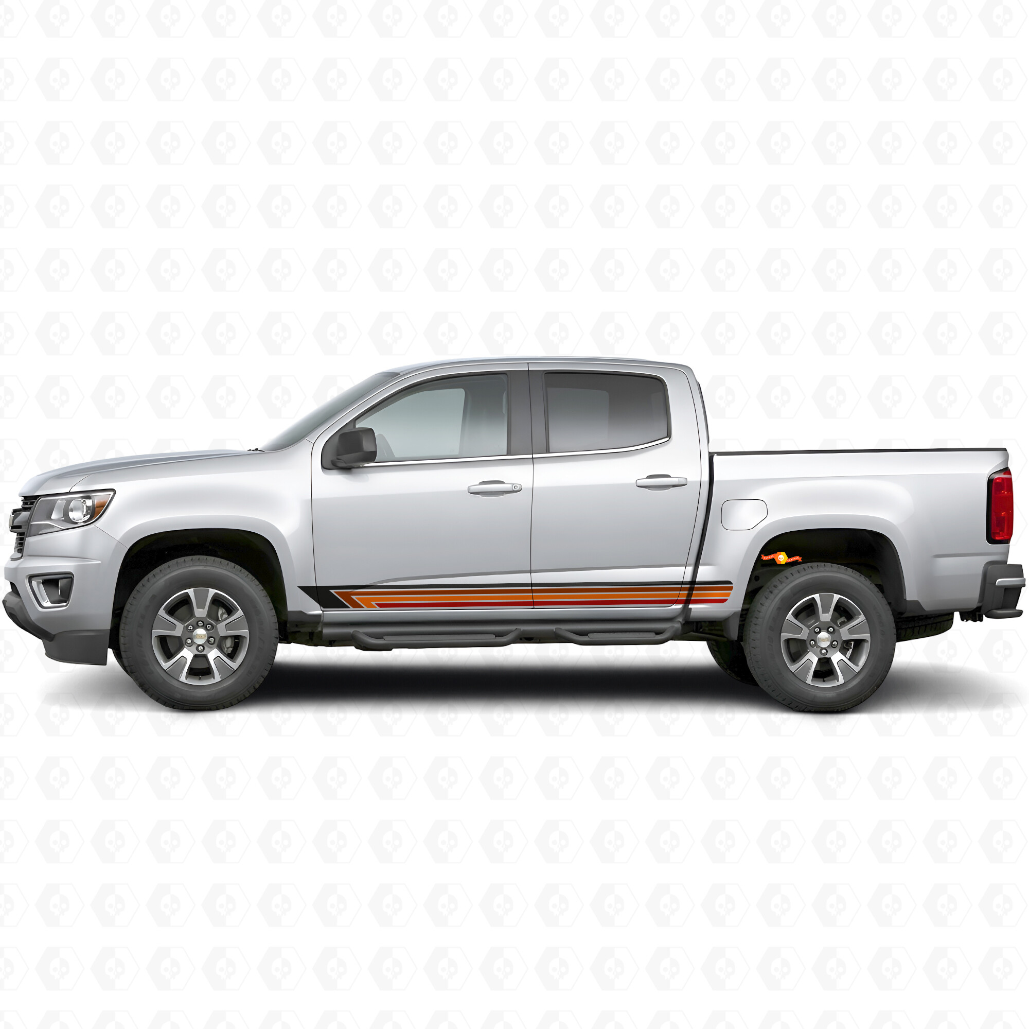 Vintage Band Door & Rocker Panel Vinyl Stripes for Chevrolet Colorado 2nd Gen 2015-2022