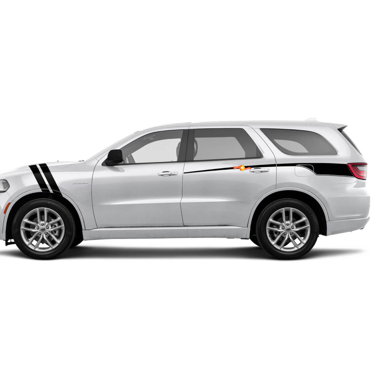 Side rear and front Hash Fender Stripes Door Vinyl Graphic Decal Stripes for Dodge Durango
