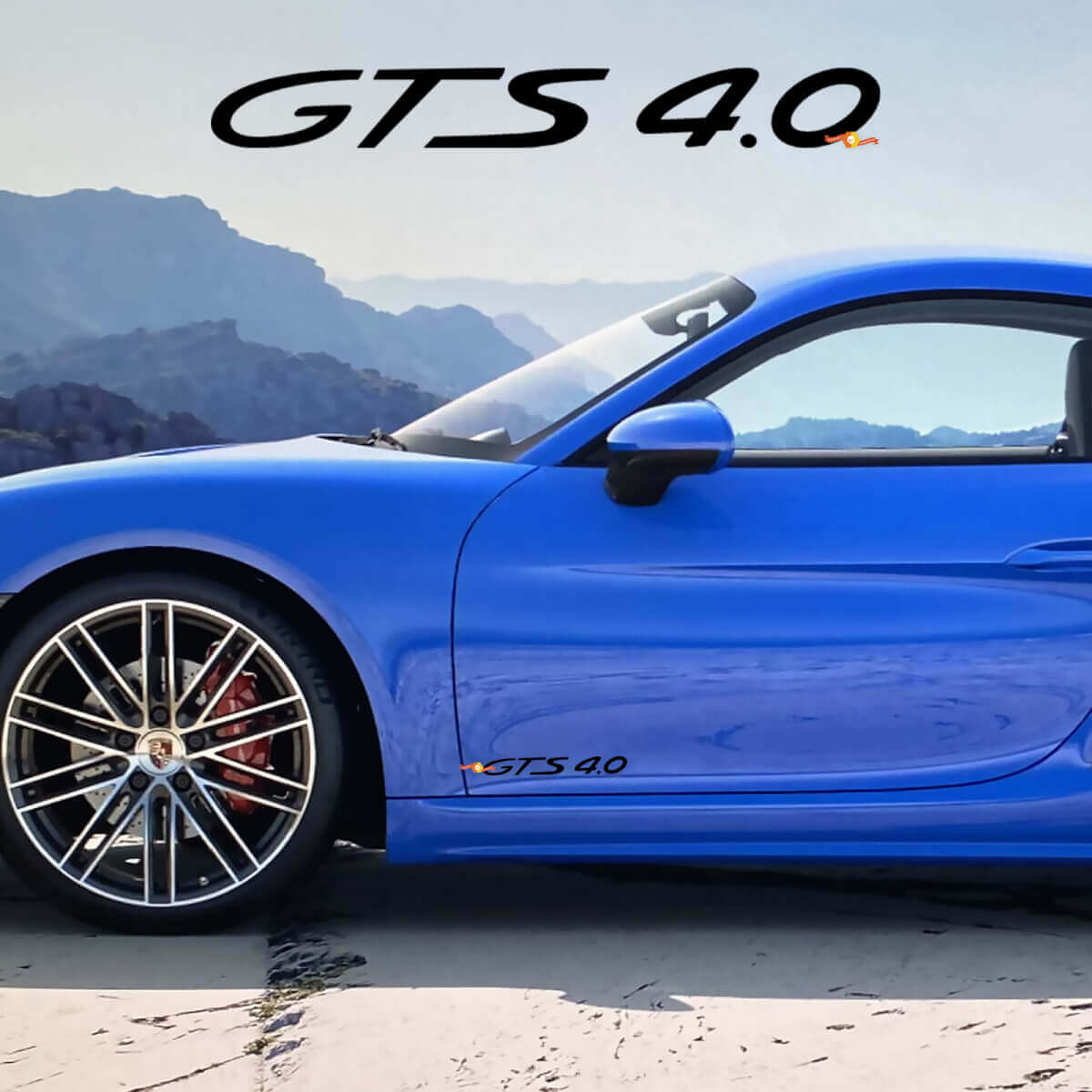 Side Doors Decal Sticker for Porsche 718 Cayman GTS 4.0 4