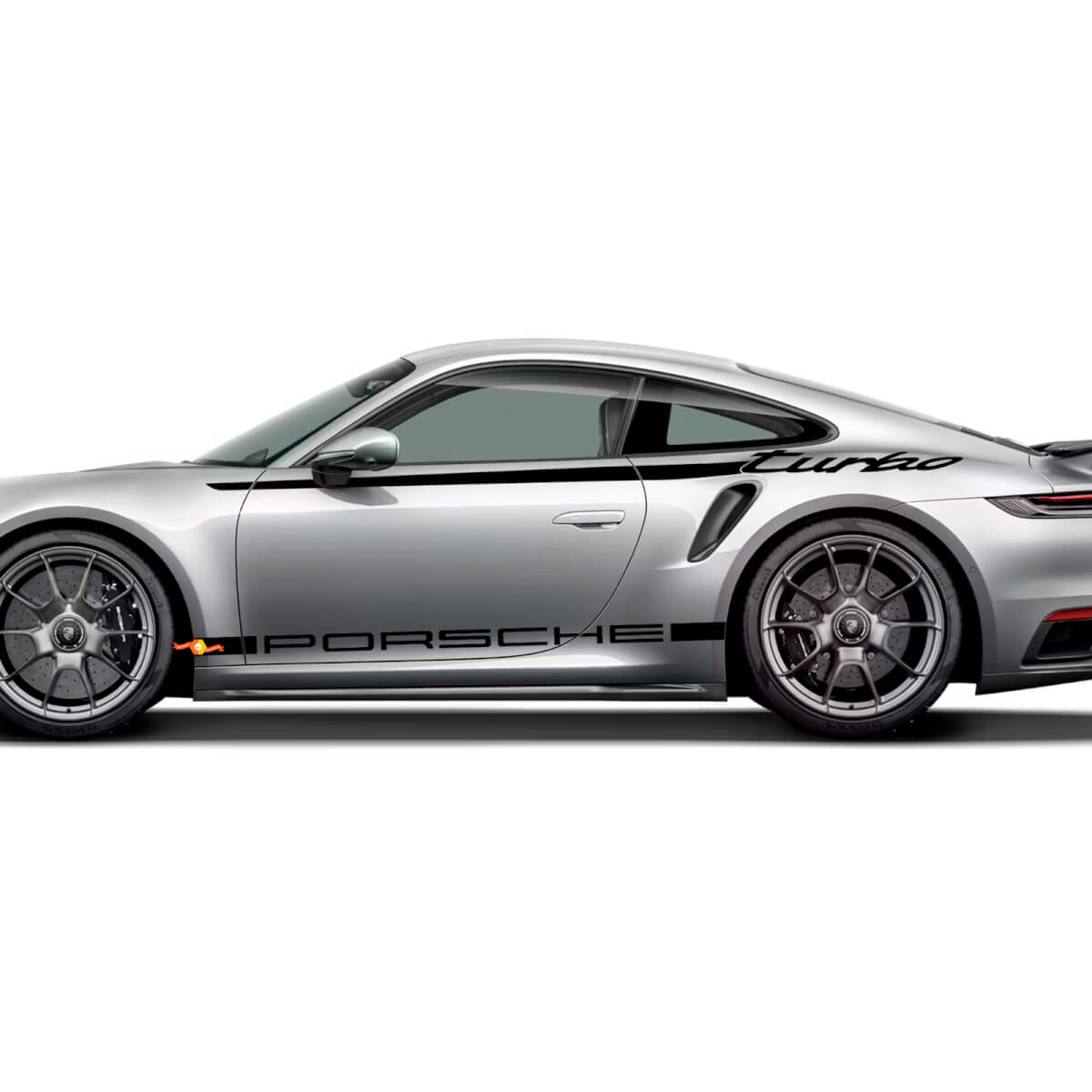 Side 911 Turbo 50 Years 2025 graphic Heritage Design stripes Kit Decal Sticker for Porsche 911 Turbo S 992.2
