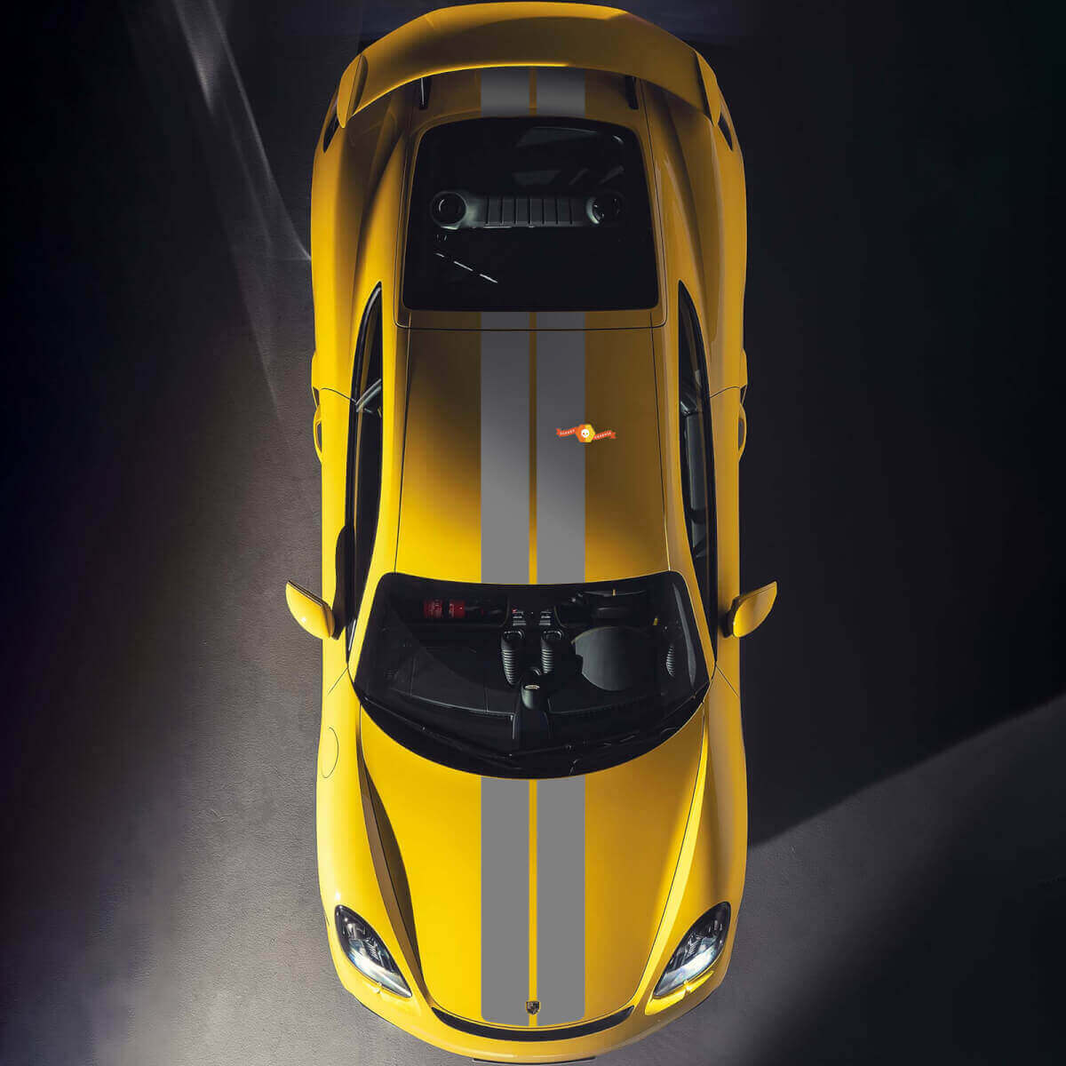 Dual Hood Roof Stripes Decal Sticker for Porsche Cayman 718
