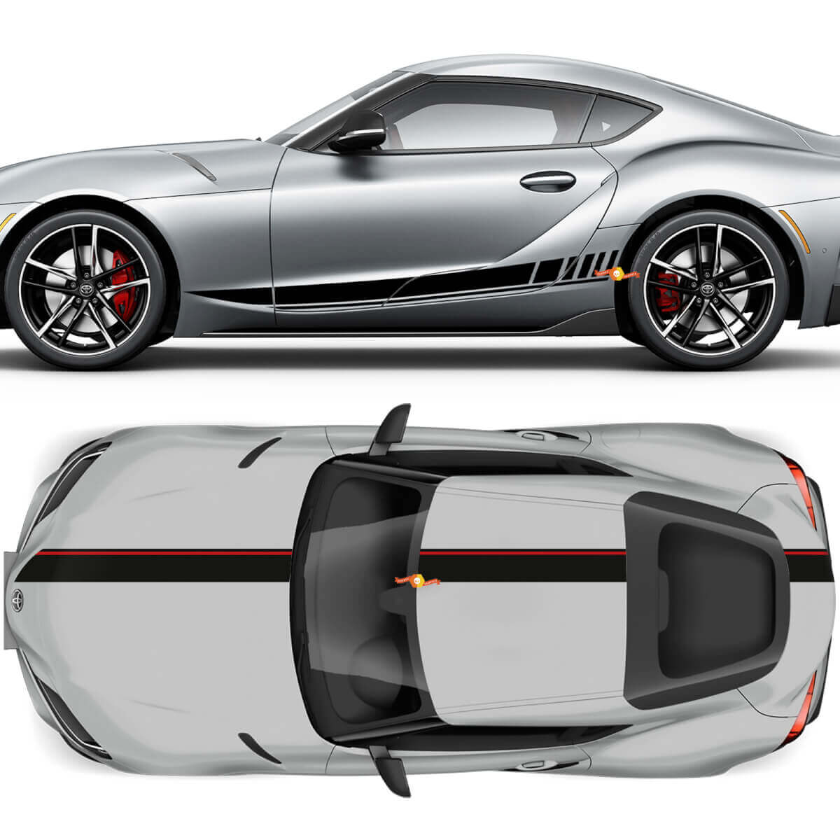 Racing Stripes Full Kit Vinyl Decal Sticker for Toyota Supra 2020-2026