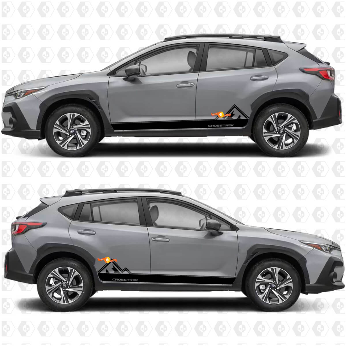 Side Doors Stripes Mountains Rocker Panel Vinyl Decals Stickers for Suba Crosstrek
