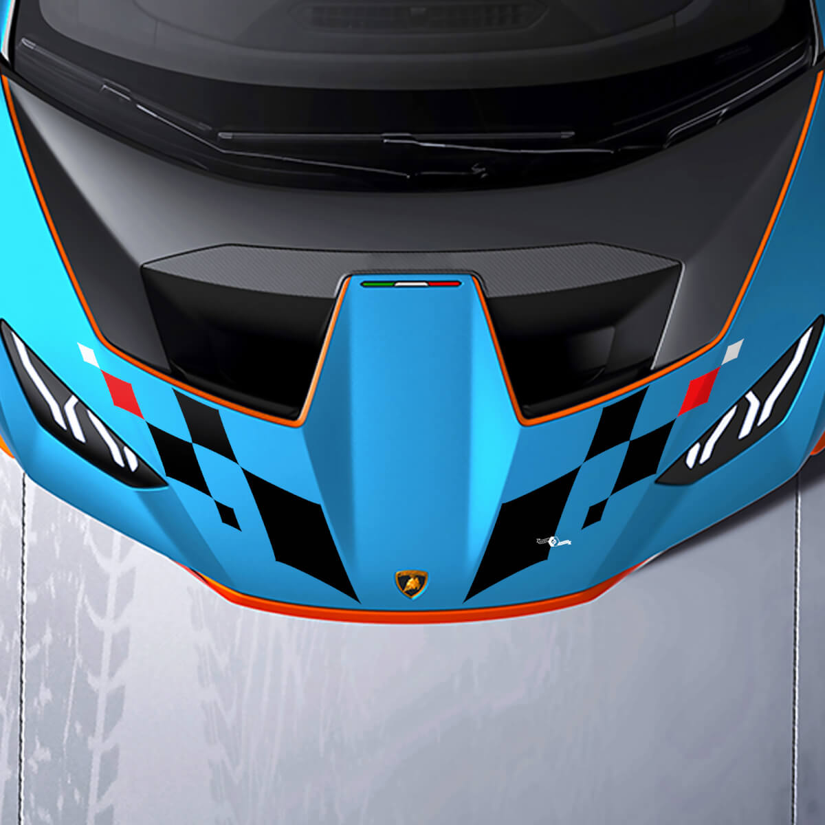 Hood Central STO Logo Vinyl Decal Sticker Graphics for Lamborghini STO
