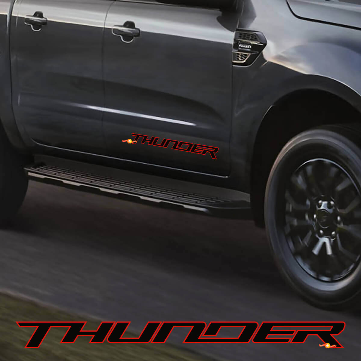 Side Doors Decals Stickers For Ford Ranger THUNDER
