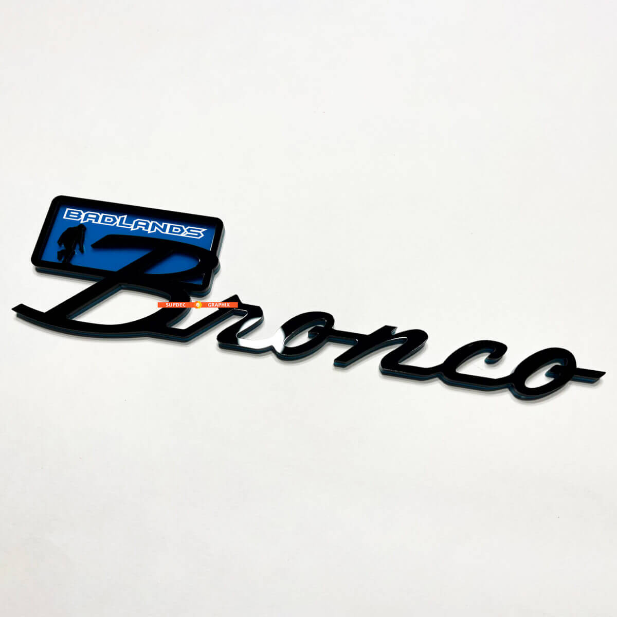 Yeti Sasquatch Bigfoot Guardsmetic Tailgate Emblem 3D Badge 2 for Musclecar horse Badlands