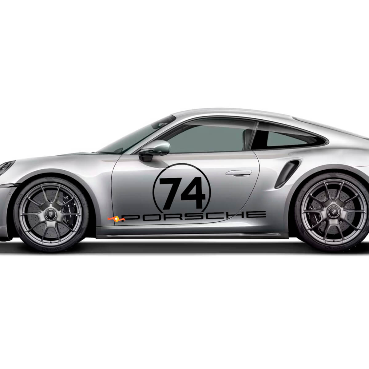 Side PORSCHE stripes Kit graphic Decal Sticker for Porsche 911 Turbo S 992.2
