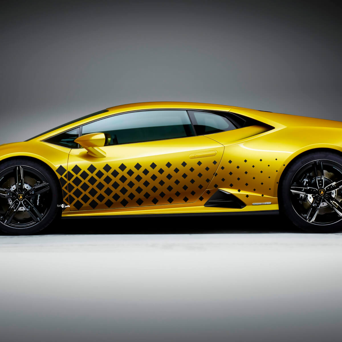 Side Diamond Rhombus Racing Vinyl Decal Sticker Graphics for Lamborghini Huracan Evo
