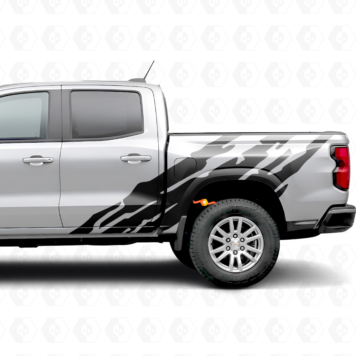 Jagged Door & Bedside Vinyl Stripes for Chevrolet Colorado 3rd Gen 2023-2026