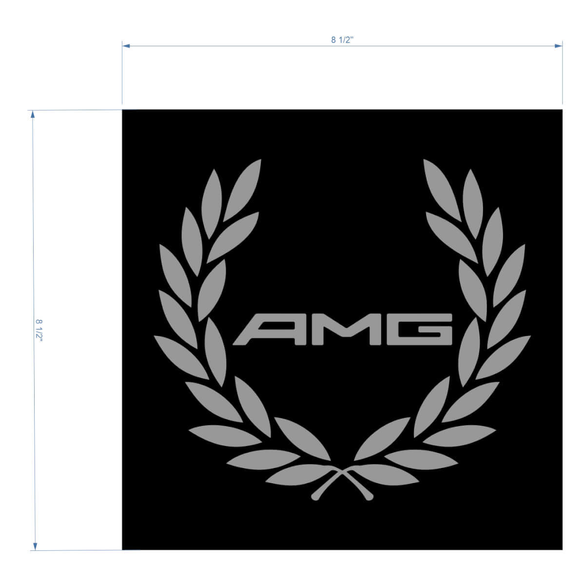 AMG Racing Wreath Decal Sticker logo to cover the distronic for Mercedes Benz 4matic S63 C63S
