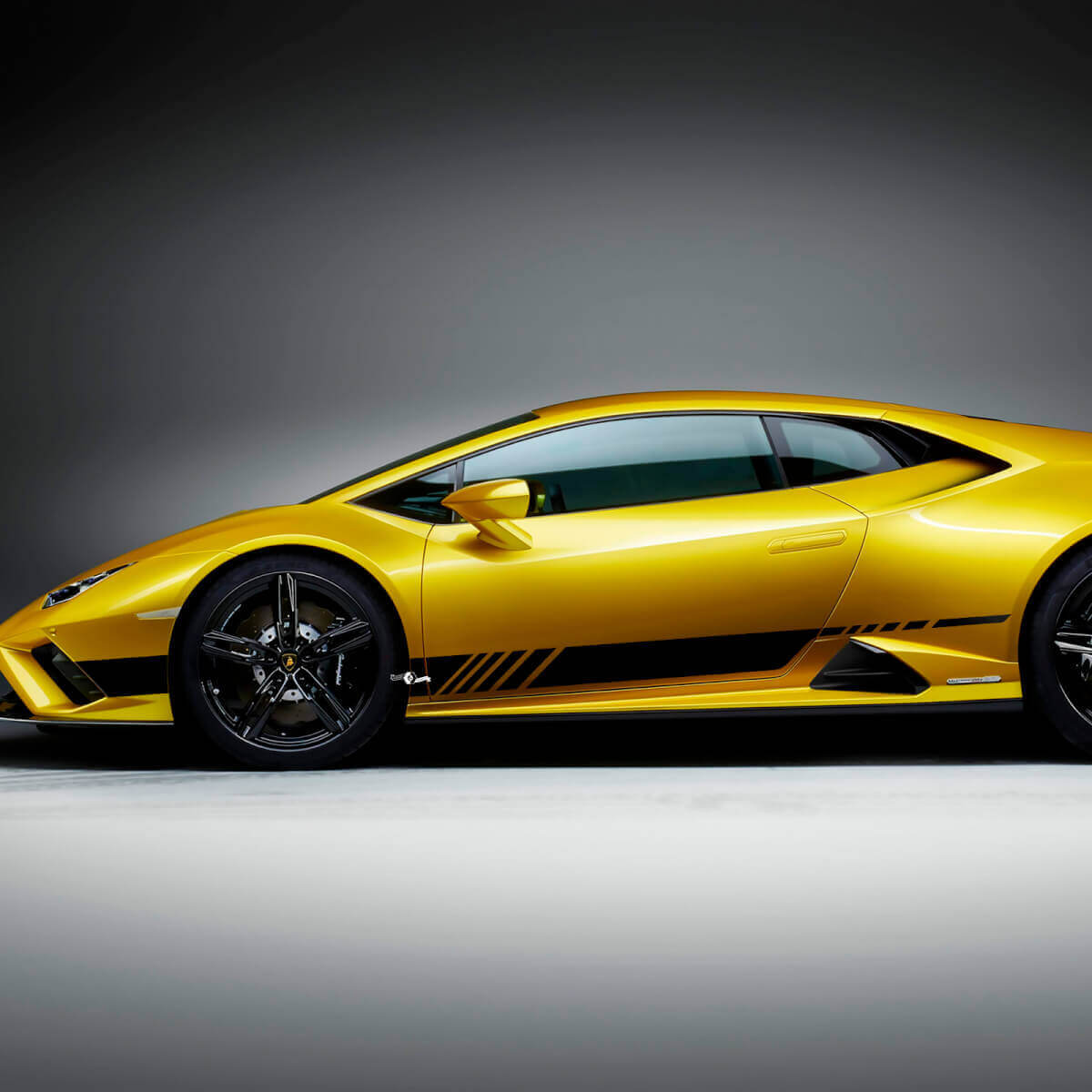 Décalques graphiques de bandes latérales en vinyle de course pour Lamborghini Huracan Evo