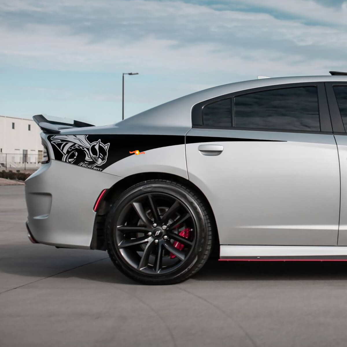 ScatBat Rear Quarter Side Stripe Vinyl Decal Sticker for Dodge Charger