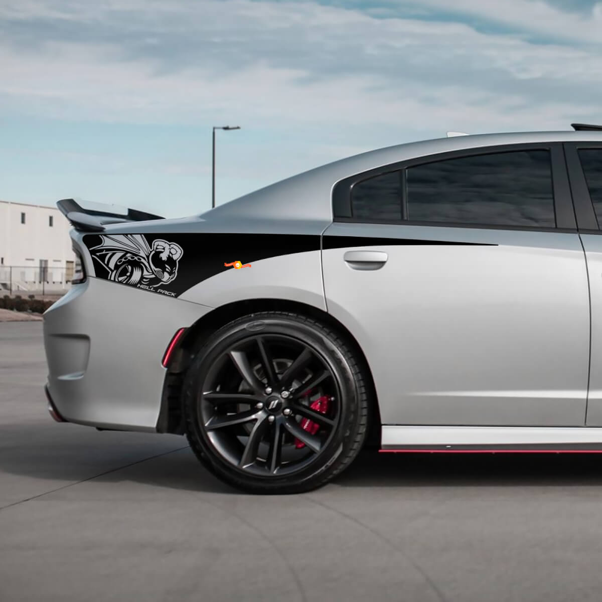 Demon Scat Pack Rear Quarter Side Stripe Vinyl Decal Sticker for Dodge Charger